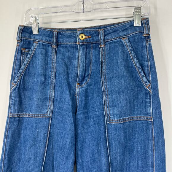 Pilcro and the Letterpress by Anthropologie Wide Leg Cropped Jeans High Rise - Picture 2 of 7